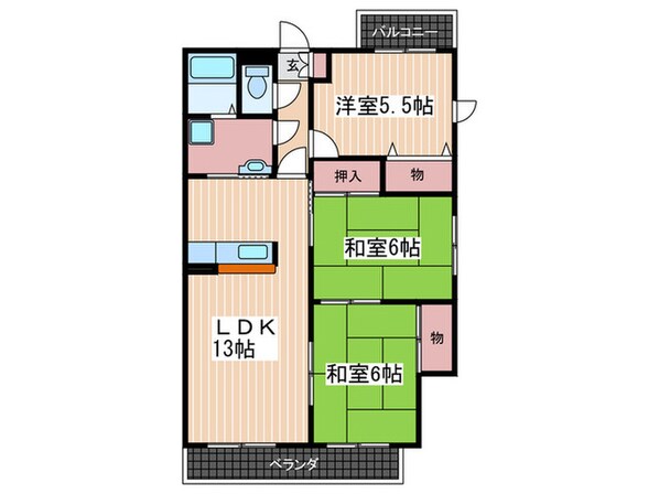 コルティーレ城山の物件間取画像